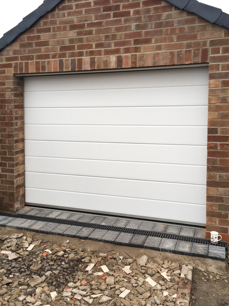 Insulated Sectional Garage Door in White, Wigan