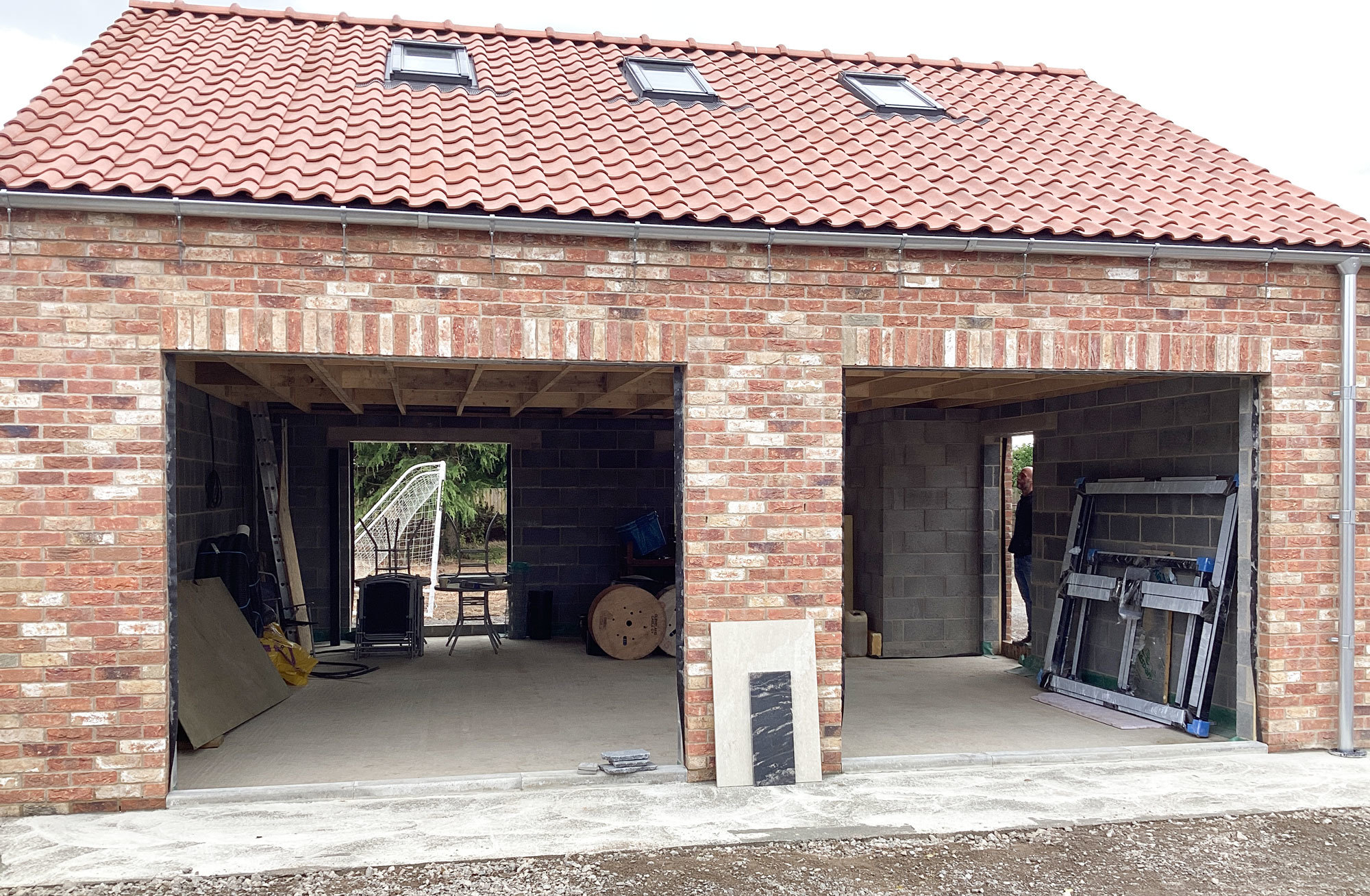 Pair of Black Insulated Side Hinged Garage Doors, Falkirk