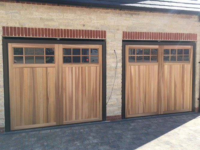 Up and Over Timber Garage Doors for New Build, Lincoln