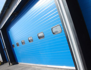 Oxley Commercial Shutters Sectional Blue
