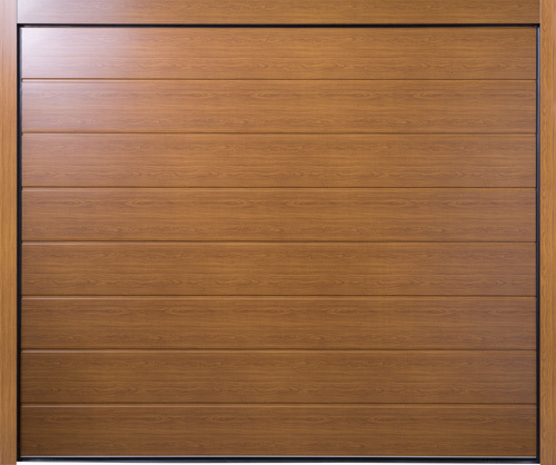 Centre Ribbed - Smooth Wood Effect Golden Oak