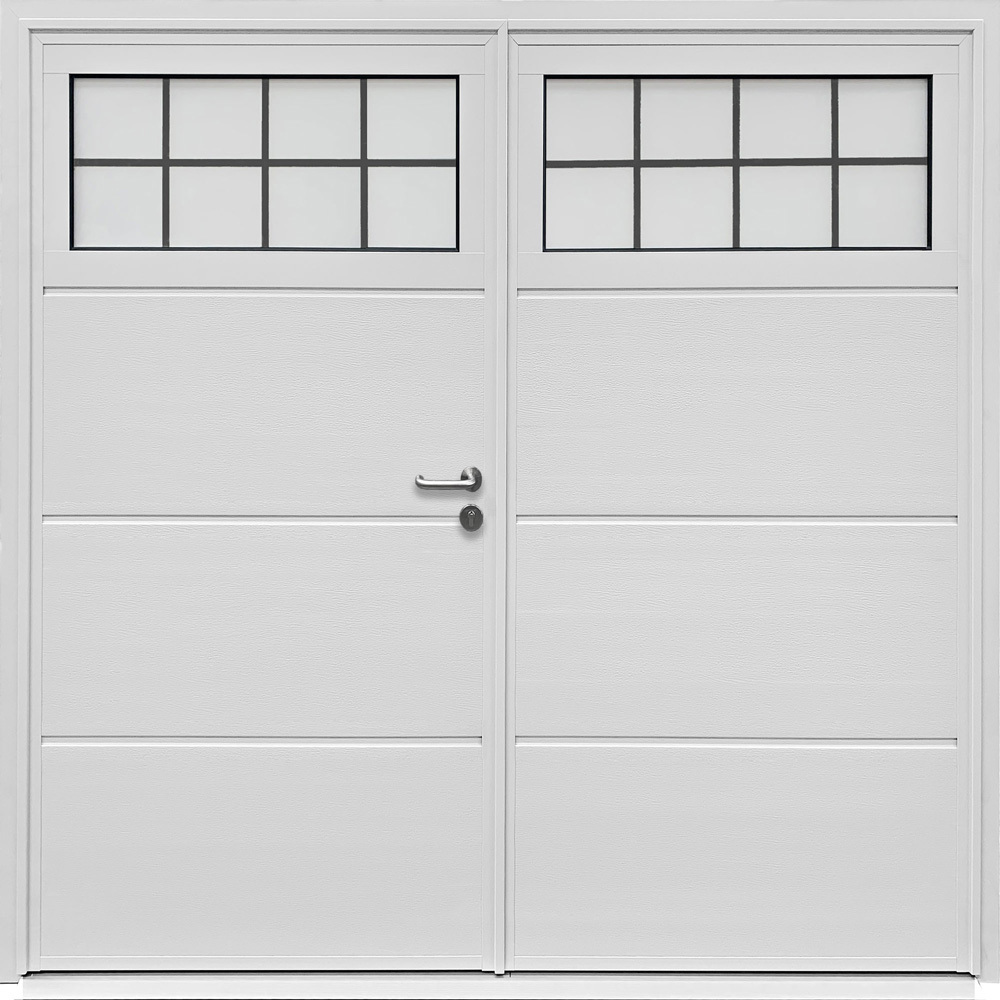 Traditional Solid Horizontal - Woodgrain White - Mock Leaded-Effect