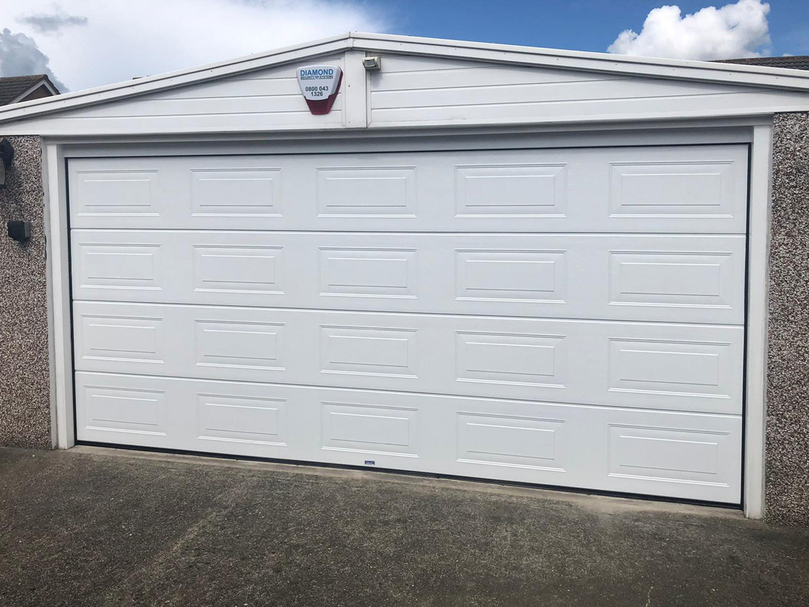 White Georgian Sectional Garage Door, Harrogate
