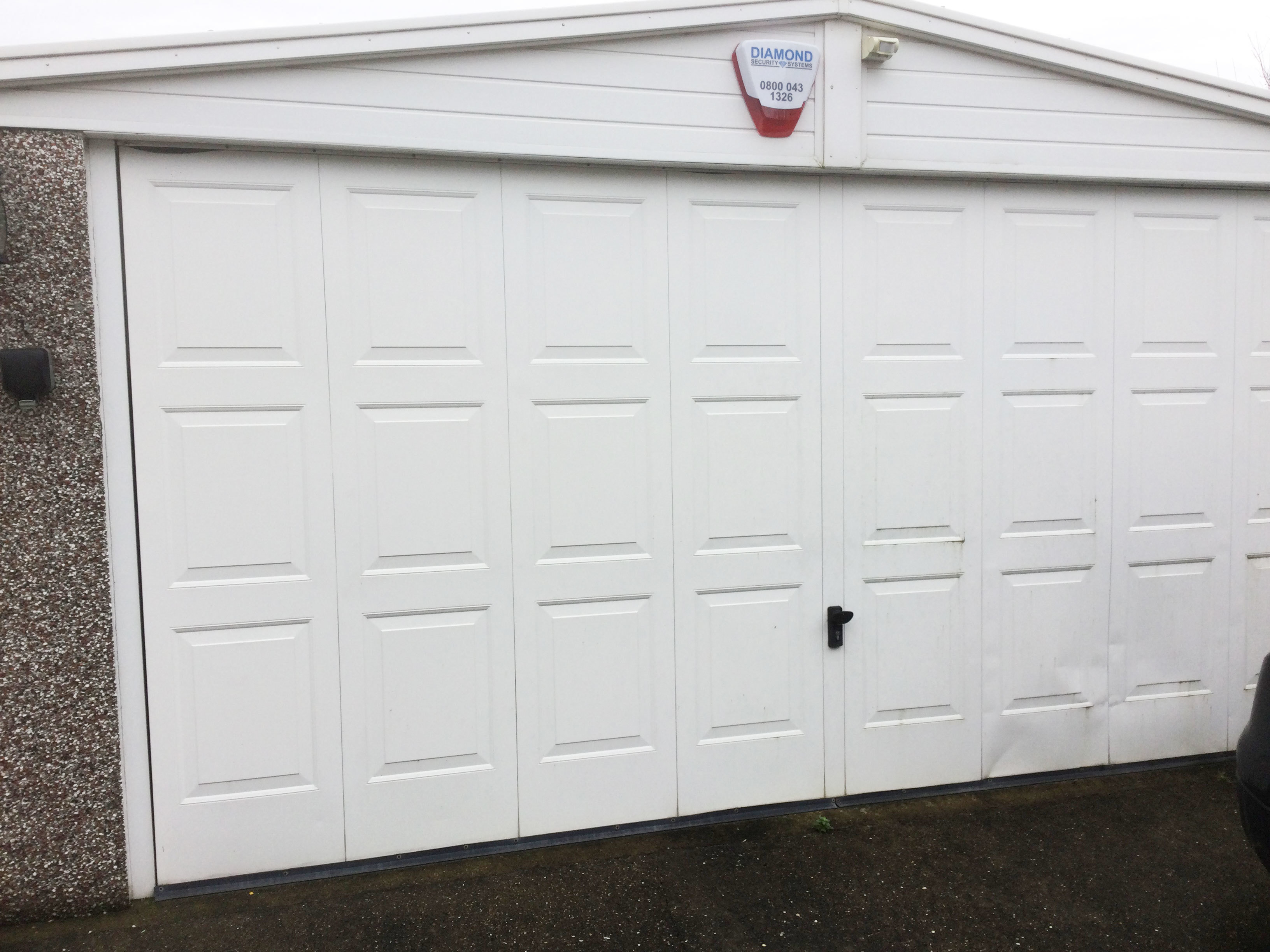 White Georgian Sectional Garage Door, Harrogate
