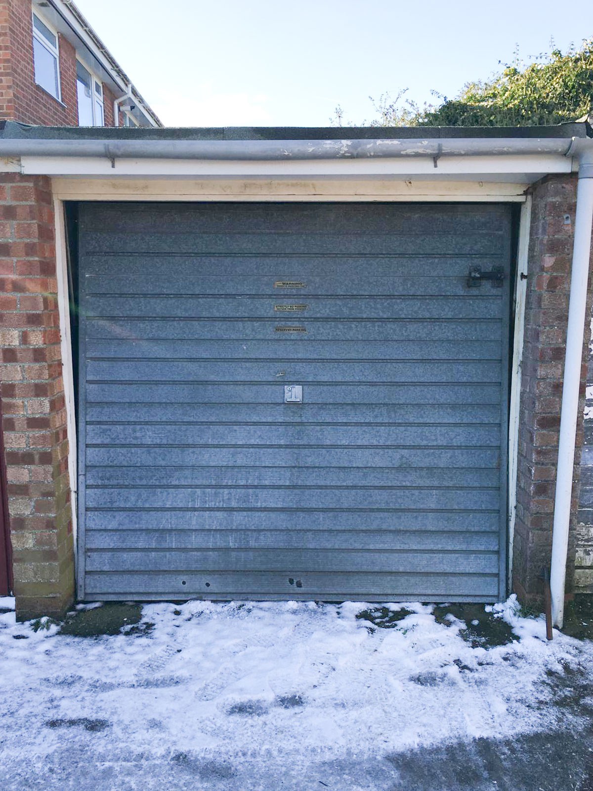 White Steel Up & Over Garage Door, Bury