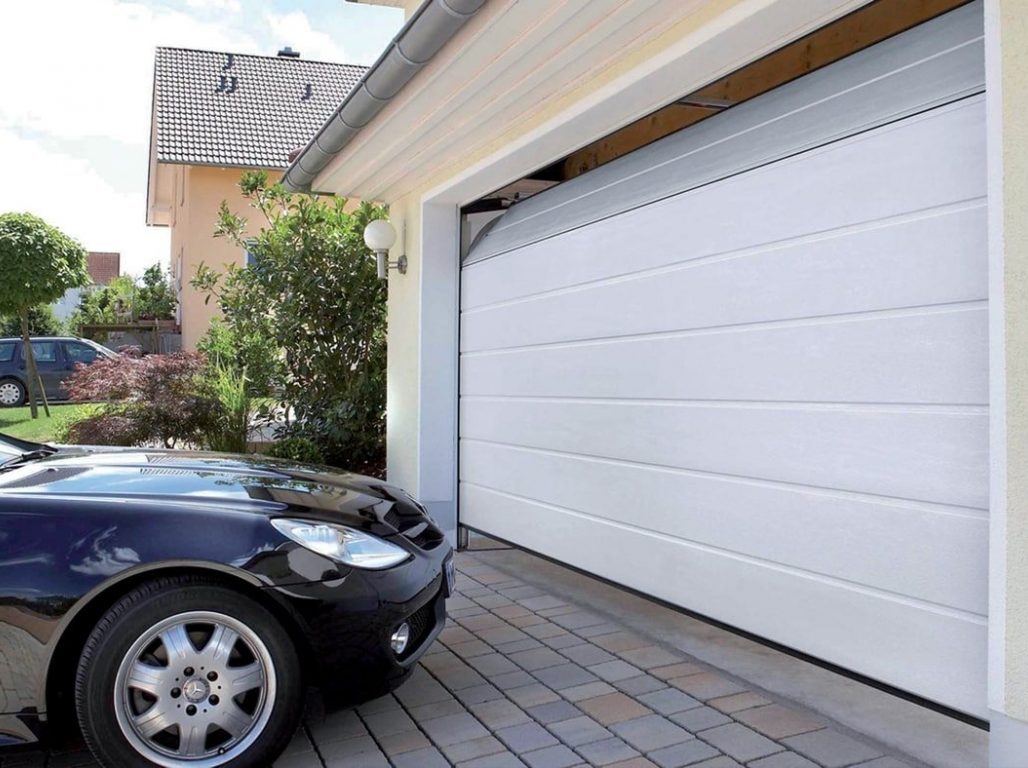 Sectional Garage Doors - MeDium Rib InsulateD Sectional Garage Door In White