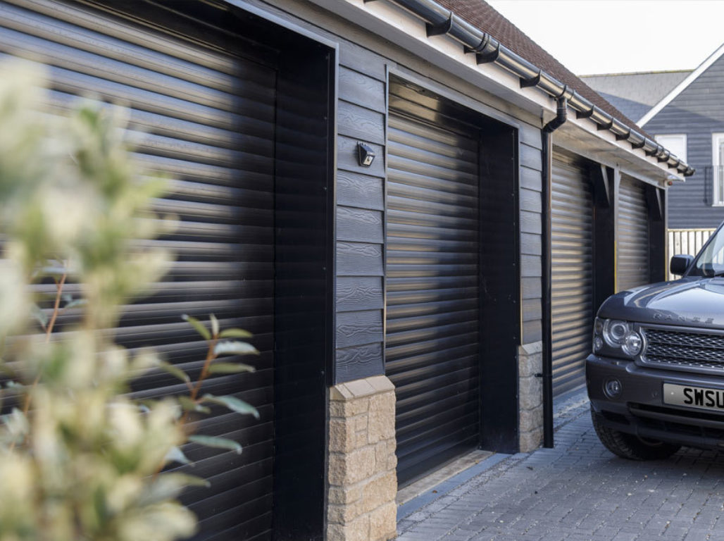 Oxley Insulated Roller Garage Door in Black Finish