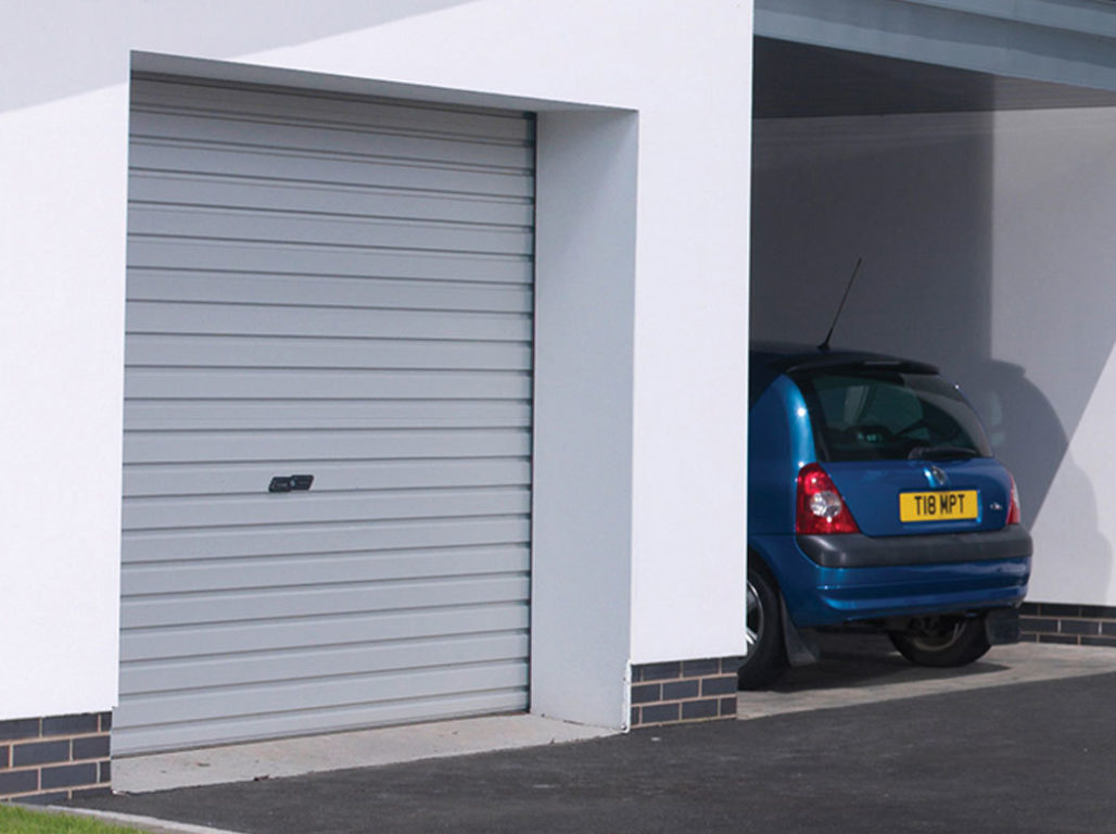 Oxley Single Skin Steel Roller Garage Door in Goosewing Grey