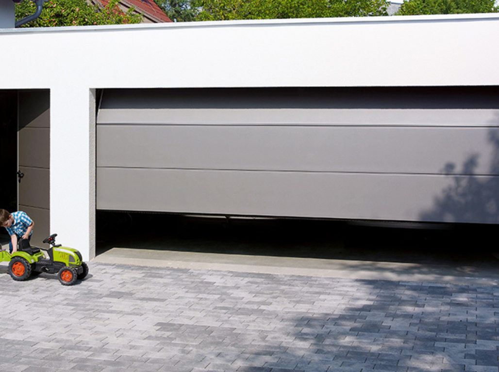 Oxley Solid Design Insulated Sectional Garage Door In Light Grey
