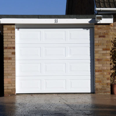 White Georgian Sectional Garage Door, Hull