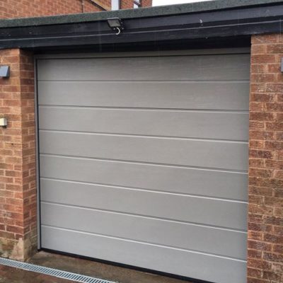 Centre Ribbed Insulated Sectional Garage Door, Sheffield