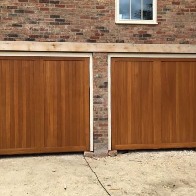 Pair of Up and Over Timber Kingsbury Garage Doors, Wigan