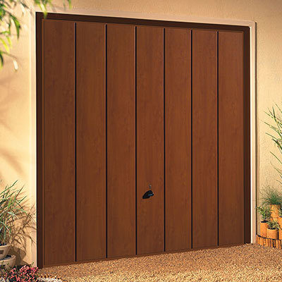 Steel Timber Effect Up & Over Garage Doors