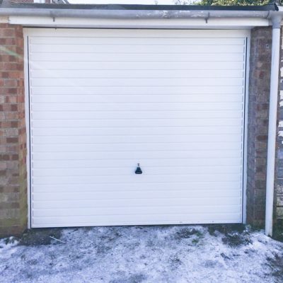 White Steel Up & Over Garage Door, Bury